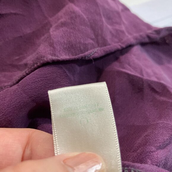 Tea and Honey Anthropologie Silk Blouse Top Sleeveless Burgundy Lightweight L - Picture 9 of 9